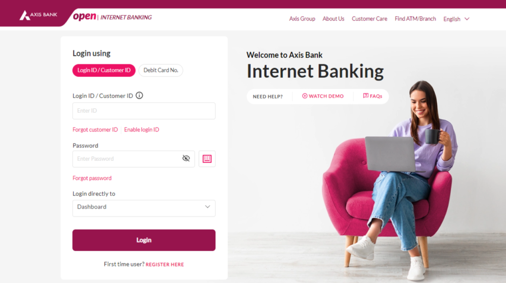 Logging into Tallyman Axis Bank